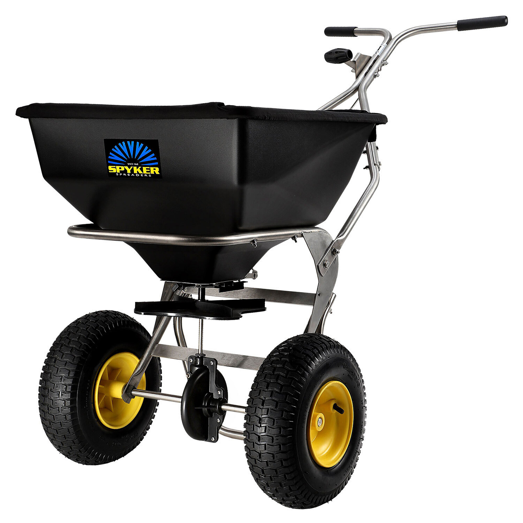 Spyker ERGO-Pro Walk-Behind Broadcast Spreader, 80-Lb. Capacity, Model# SPY80-1S